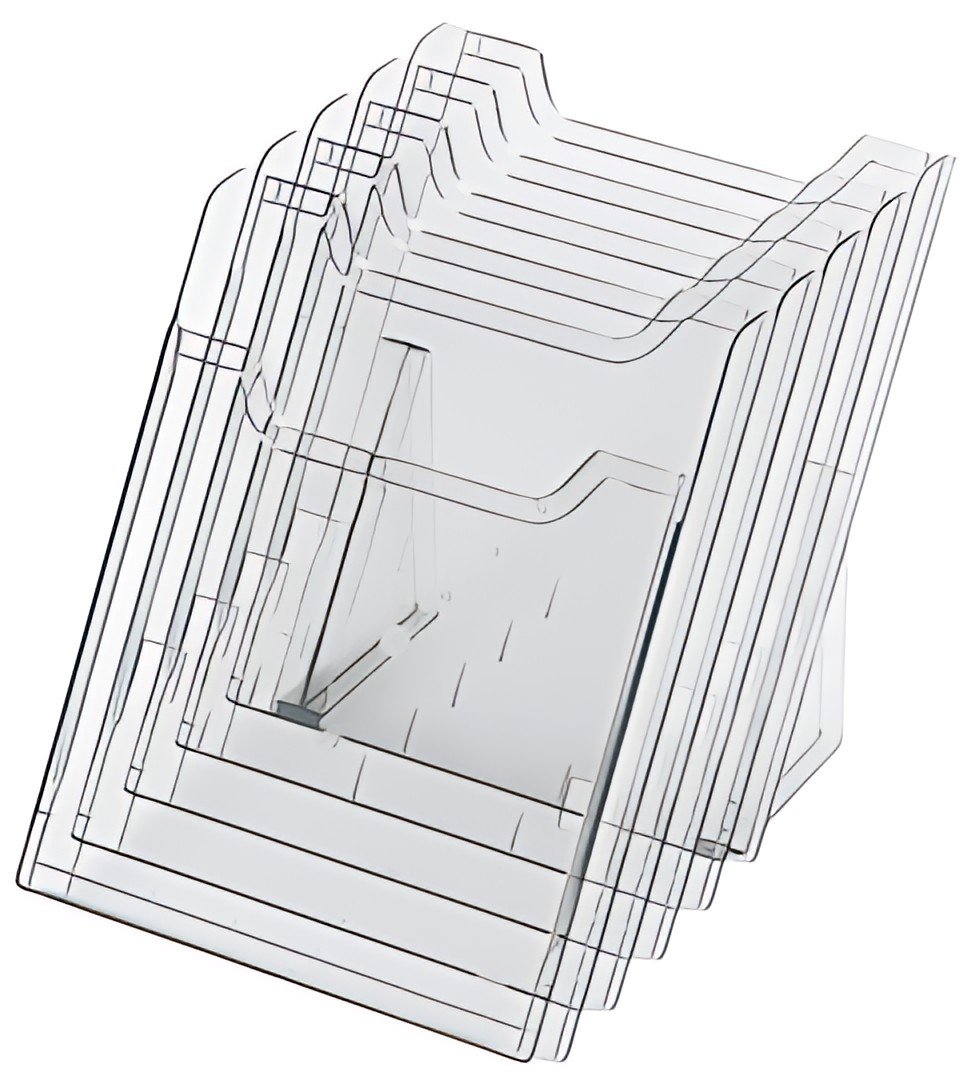 EXACOMPTA Porte-brochures de table, A4 portrait, transparent