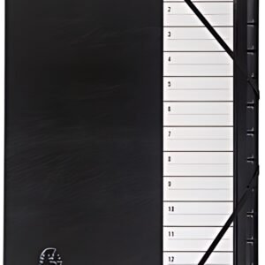 EXACOMPTA Trieur Ordonator, PP, 12 compartiments, noir