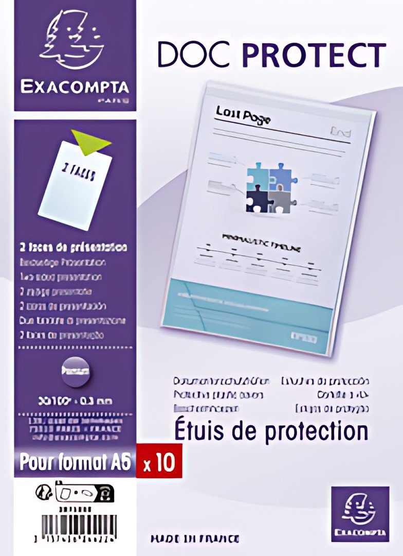 EXACOMPTA Etui de protection Doc Protect, A5, PVC