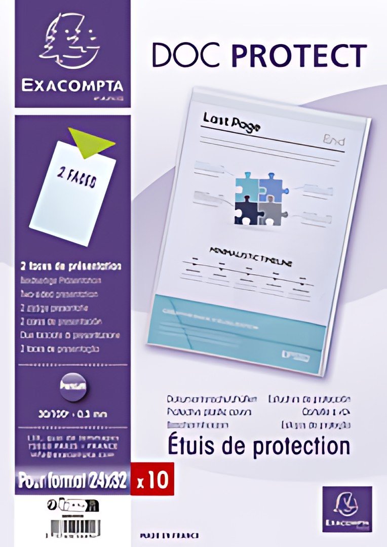EXACOMPTA Etui de protection Doc Protect, 240 x 320 mm, PVC