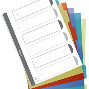 EXACOMPTA Intercalaires en plastique, uni, A4, 6 touches