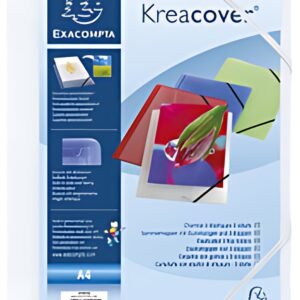 EXACOMPTA Chemise à élastiques Kreacover, A4, PP, blanc