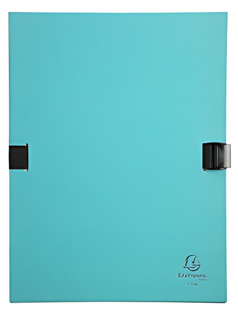EXACOMPTA Chemise à dos extensible N'CLIP, A4, turquoise