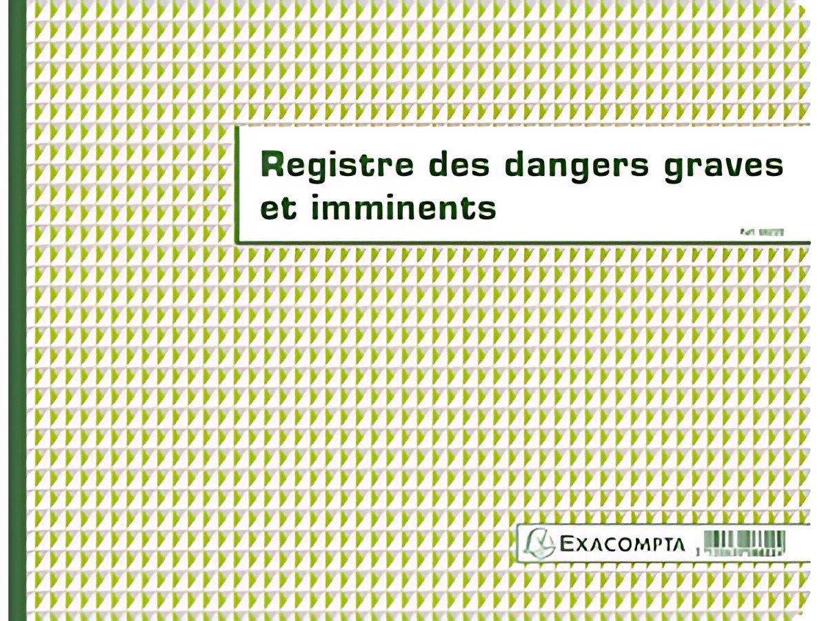 EXACOMPTA Piqûre "Registre des dangers graves et imminents"