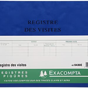 EXACOMPTA Piqûre "Registre des Visites", 250 x 320 mm
