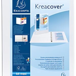 EXACOMPTA Classeur personnalisable Kreacover, A4 Maxi, blanc