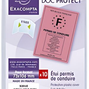 EXACOMPTA Etui de poche, 3 volets, pour permis de conduire