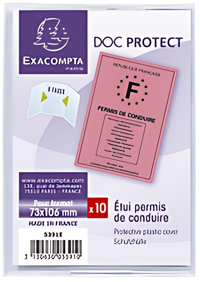EXACOMPTA Etui de poche, 3 volets, pour permis de conduire