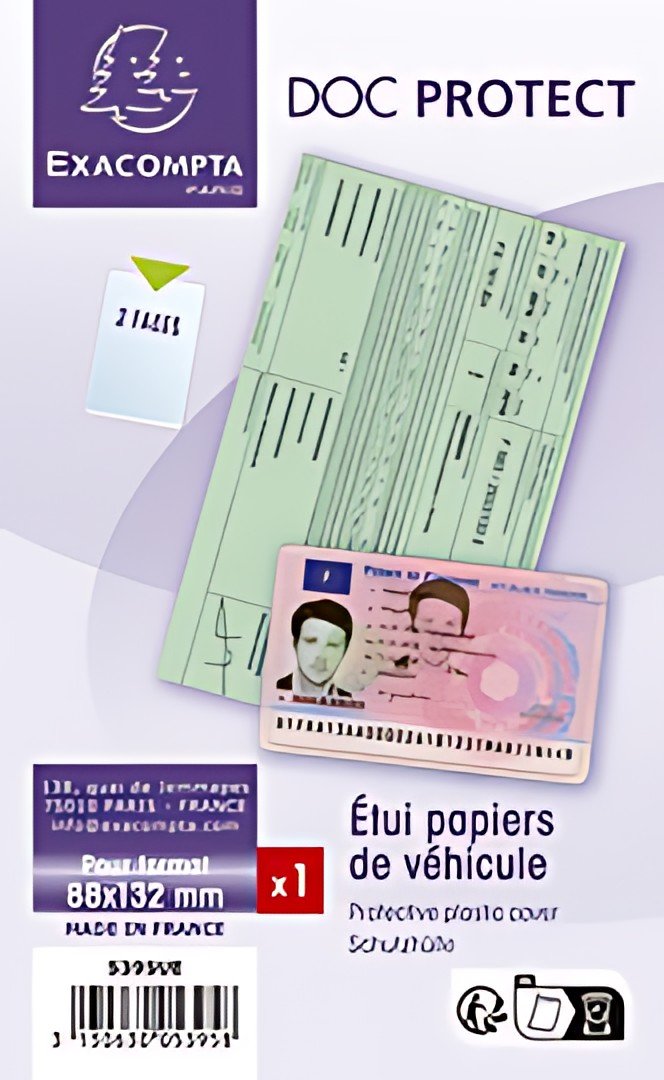 EXACOMPTA Etui de poche, PVC, 1 volet, 0,20 mm, 88 x 132 mm