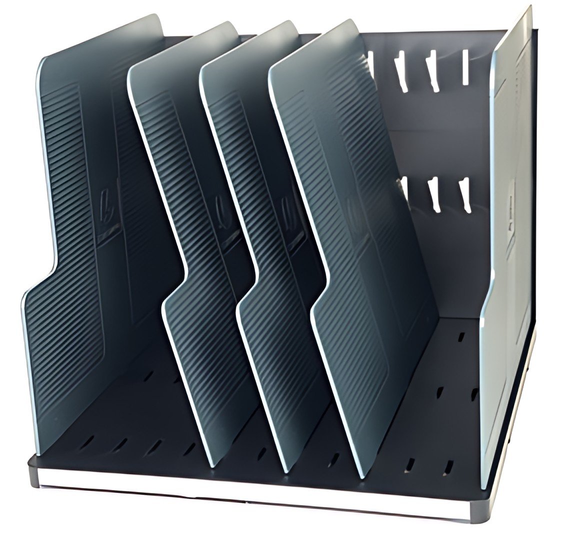 EXACOMPTA Trieur vertical MODULOTOP, 4 divisions, noir/gris