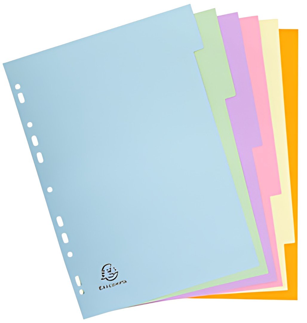 EXACOMPTA Intercalaires en carton, A4, 5 touches