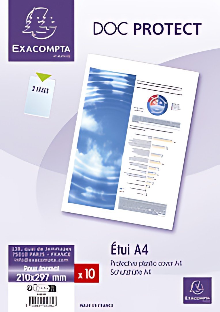 EXACOMPTA Etui de protection Doc Protect, A4, PVC