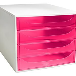 EXACOMPTA Module de classement ECOBOX, 4 tiroirs, gris/
