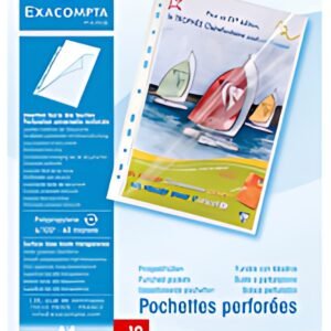 EXACOMPTA Pochette perforée, A4, PP, transparent
