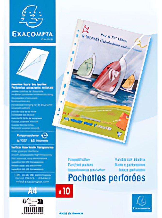 EXACOMPTA Pochette perforée, A4, PP, transparent