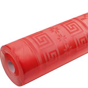 PROnappe Nappe en papier damassé, (l)1,18 x (L)6 m, rouge