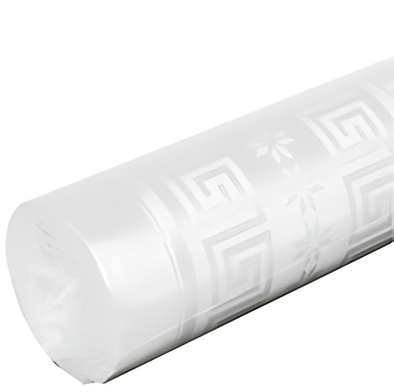 PROnappe Nappe en papier damassé, (l)1,18 x (L)25 m, blanc