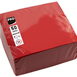 PROnappe Serviette cocktail, 200 x 200 mm, rouge