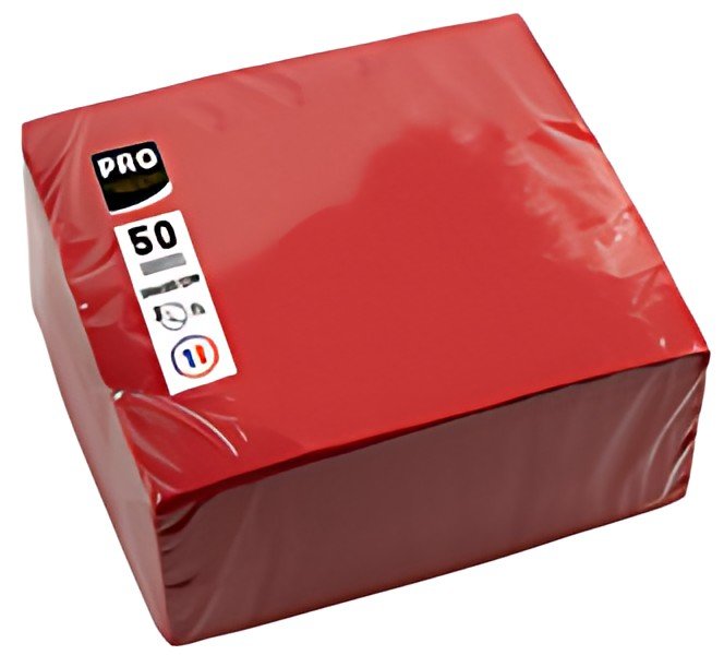 PROnappe Serviette cocktail, 200 x 200 mm, rouge