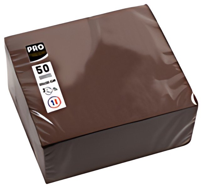 PROnappe Serviette cocktail, 200 x 200 mm, chocolat