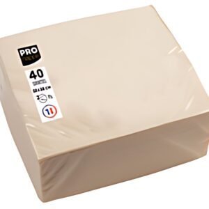PROnappe Serviette de table jetable, 380 x 380 mm, ivoire
