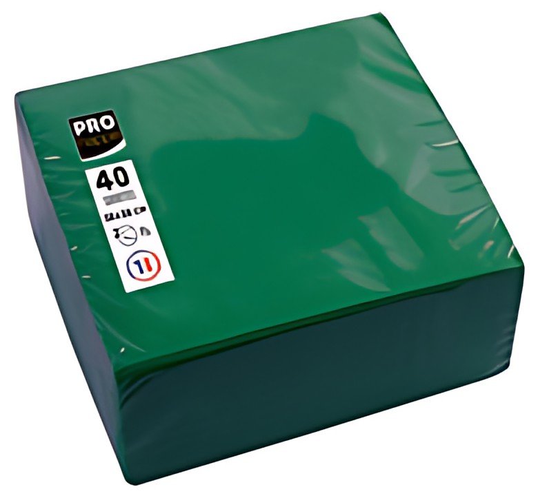PROnappe Serviette de table jetable, 380 x 380 mm, sapin