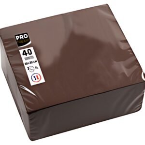 PROnappe Serviette de table jetable, 380 x 380 mm, chocolat