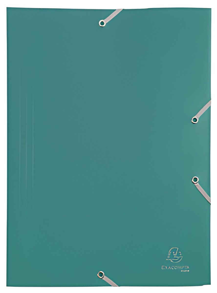 EXACOMPTA Chemise à élastiques Opaque Eco, PP, A4, vert
