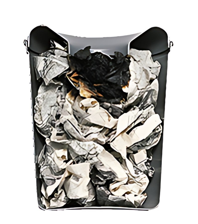 EXACOMPTA Corbeille à papier anti-feu, 15 litres, PP, granit