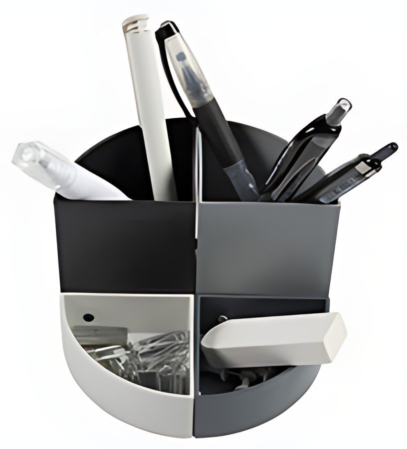 EXACOMPTA Pot à crayons "THE QUARTER", noir/gris
