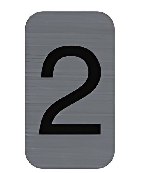 EXACOMPTA Plaque de signalisation chiffres "2", 25 x 44 mm