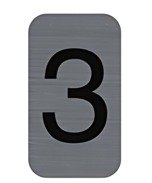 EXACOMPTA Plaque de signalisation chiffres "3", 25 x 44 mm