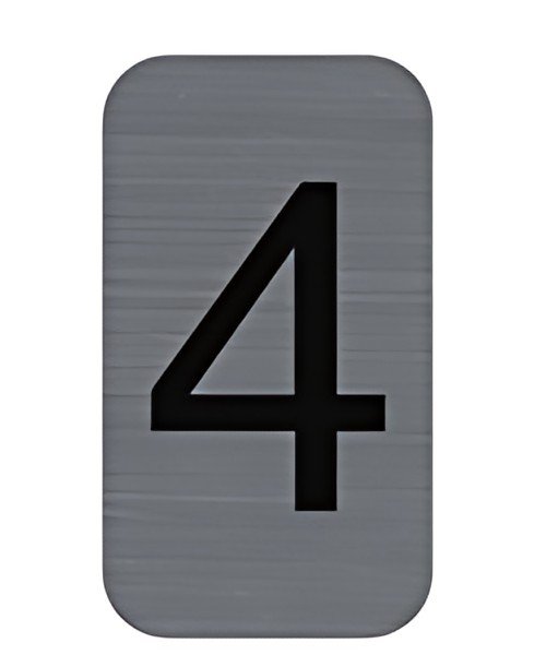 EXACOMPTA Plaque de signalisation chiffres "4", 25 x 44 mm