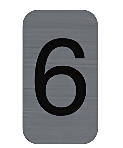 EXACOMPTA Plaque de signalisation chiffres "6", 25 x 44 mm