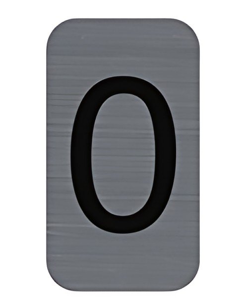 EXACOMPTA Plaque de signalisation chiffres "0", 25 x 44 mm