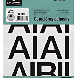 EXACOMPTA Lettres auto-adhésives A-Z, 10 mm, noir