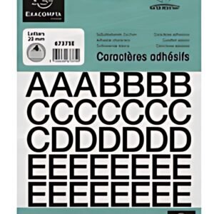 EXACOMPTA Lettres auto-adhésives A-Z, 20 mm, noir