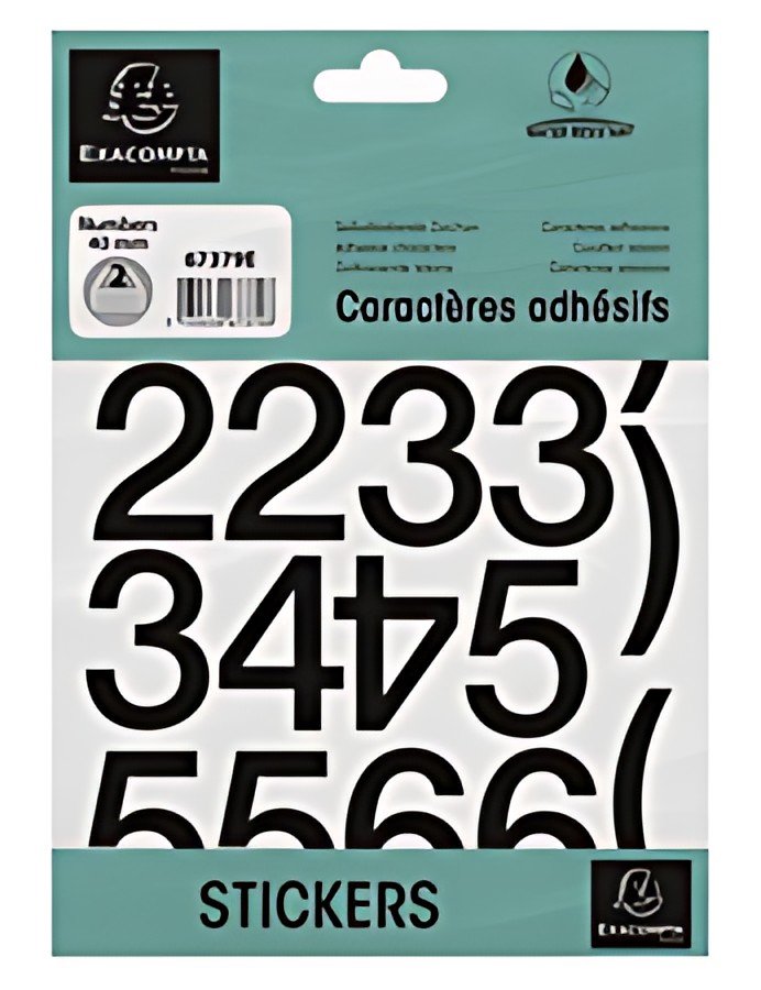 EXACOMPTA Chiffres auto-ashésifs 0-9, 40 mm, noir