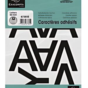 EXACOMPTA Lettres auto-adhésives A-Z, 60 mm, noir