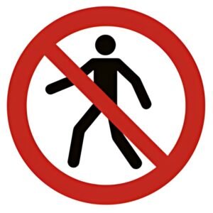 EXACOMPTA Plaque de signalisation "Interdit de marcher"