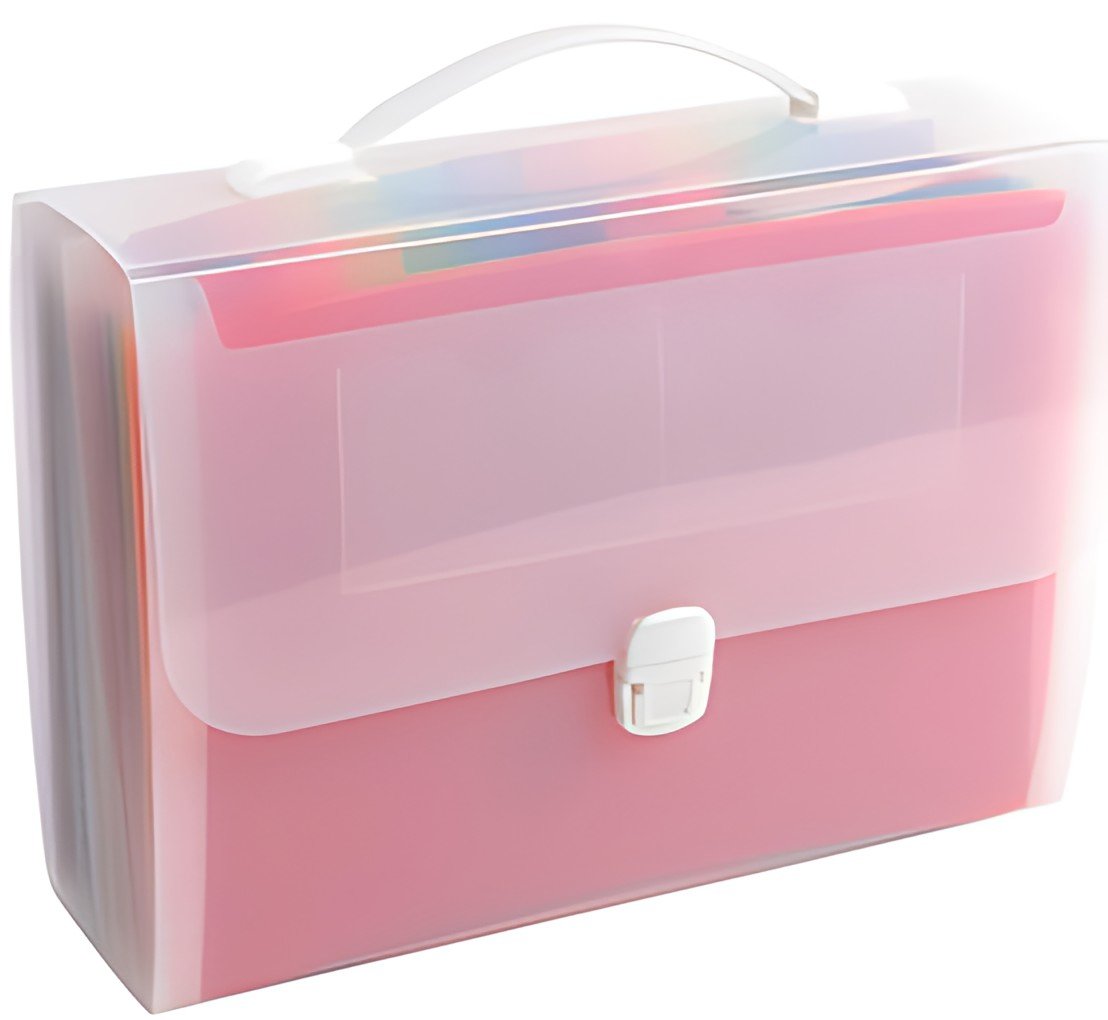 EXACOMPTA Trieur valisette avec poignée Crystal, transparent
