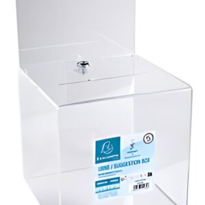 EXACOMPTA Urne, en acrylique, fermable à clé, transparent