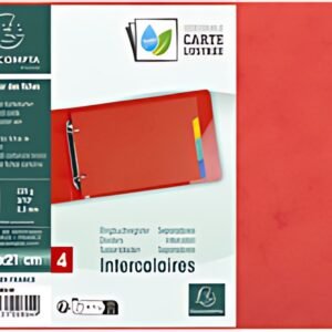 EXACOMPTA Intercalaires en carton, 148 x 210 mm, 4 touches
