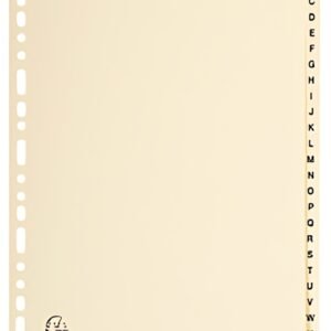 EXACOMPTA Intercalaires carte peau, A-Z, A4, 20 touches