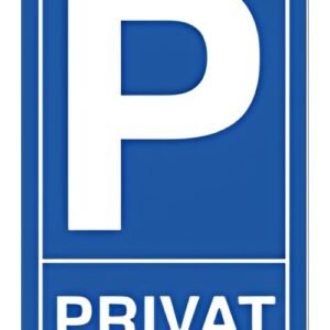 EXACOMPTA Hinweisschild "Privatparkplatz", blau/weiß