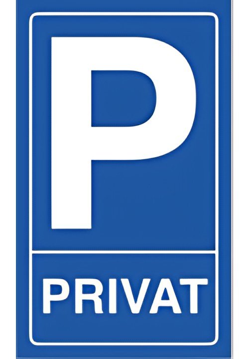 Panneau EXACOMPTA "Parking privé", bleu/blanc