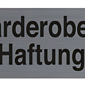 EXACOMPTA Hinweisschild "Für Garderobe keine Haftung"