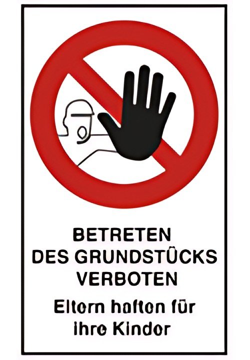 Panneau EXACOMPTA « Entrée interdite », rouge/blanc