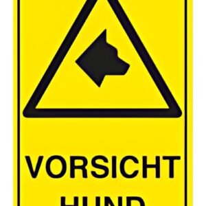 EXACOMPTA Hinweisschild "Vorsicht Hund", gelb/schwarz