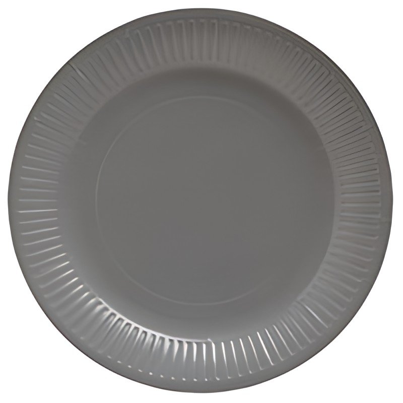 PROnappe Assiette en carton, rond, 230 mm, gris